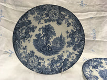 Load image into Gallery viewer, Antique Blue and White Pearlware plates c.1890 Three blue and white plates