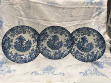 Load image into Gallery viewer, Antique Blue and White Pearlware plates c.1890 Three blue and white plates