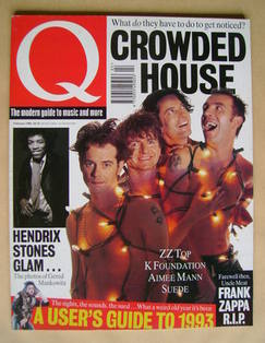 Q Magazine February 1994 Issue 89 Crowded House front cover