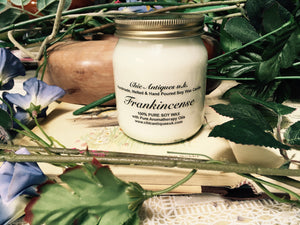 Frankincense. Pure Soy Wax Candle. 12oz (Large). 345ml. Aromatherapy Essential Oils