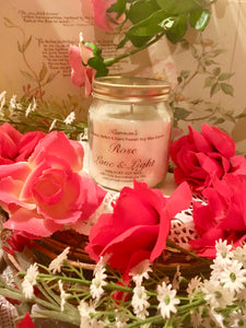 Rose, Pure Soy Wax Candle. 12oz / 345ml (Large). Aromatherapy Essential Oils