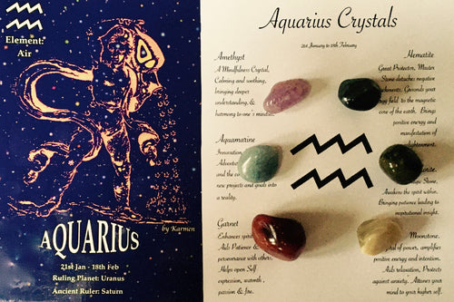 Aquarius Birthstone Set, Aquarius Crystals