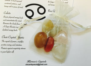 Cancer Crystal Birthstones. Cancer Birthstone Set.