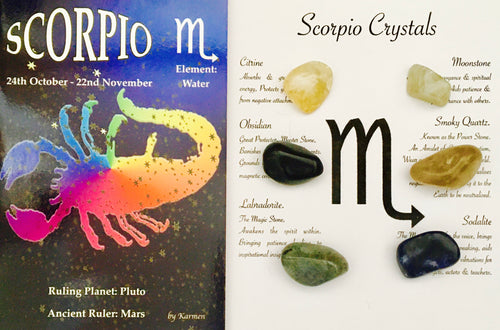 Scorpio Birthstone Set, Scorpio Crystals, Scorpio Crystal set
