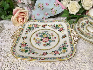 E B Foley, Ming Rose pattern, cake or sandwich plate c.1950s.