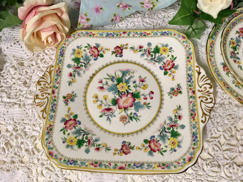 E B Foley, Ming Rose pattern, cake or sandwich plate c.1950s.