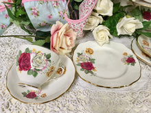 Load image into Gallery viewer, Crown Royal, vintage rose tea cup trio set c.1930s